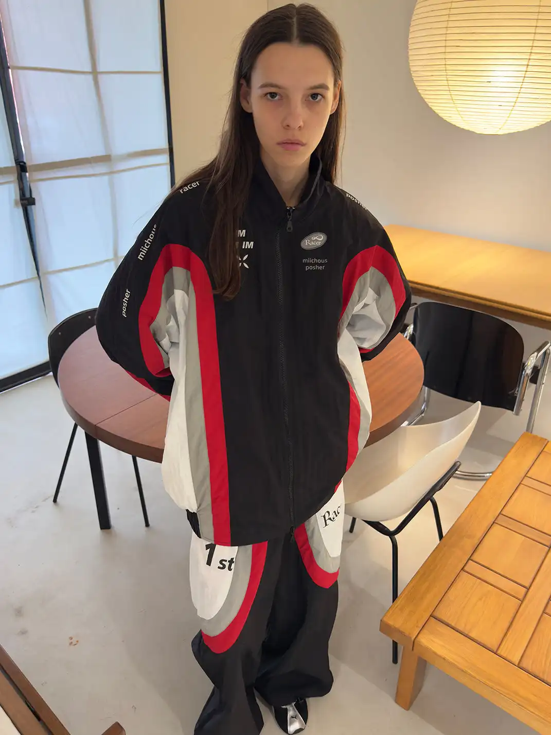MIICHOUS | Racing Panel Padded Jacket Set