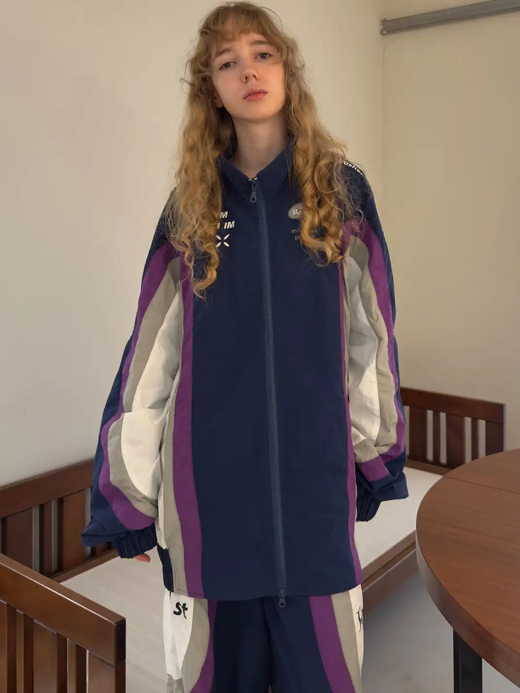 MIICHOUS | Racing Panel Padded Jacket Set