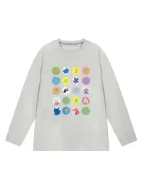 MIICHOUS | Cartoon Polka Dot Cotton Long Sleeve T-Shirt