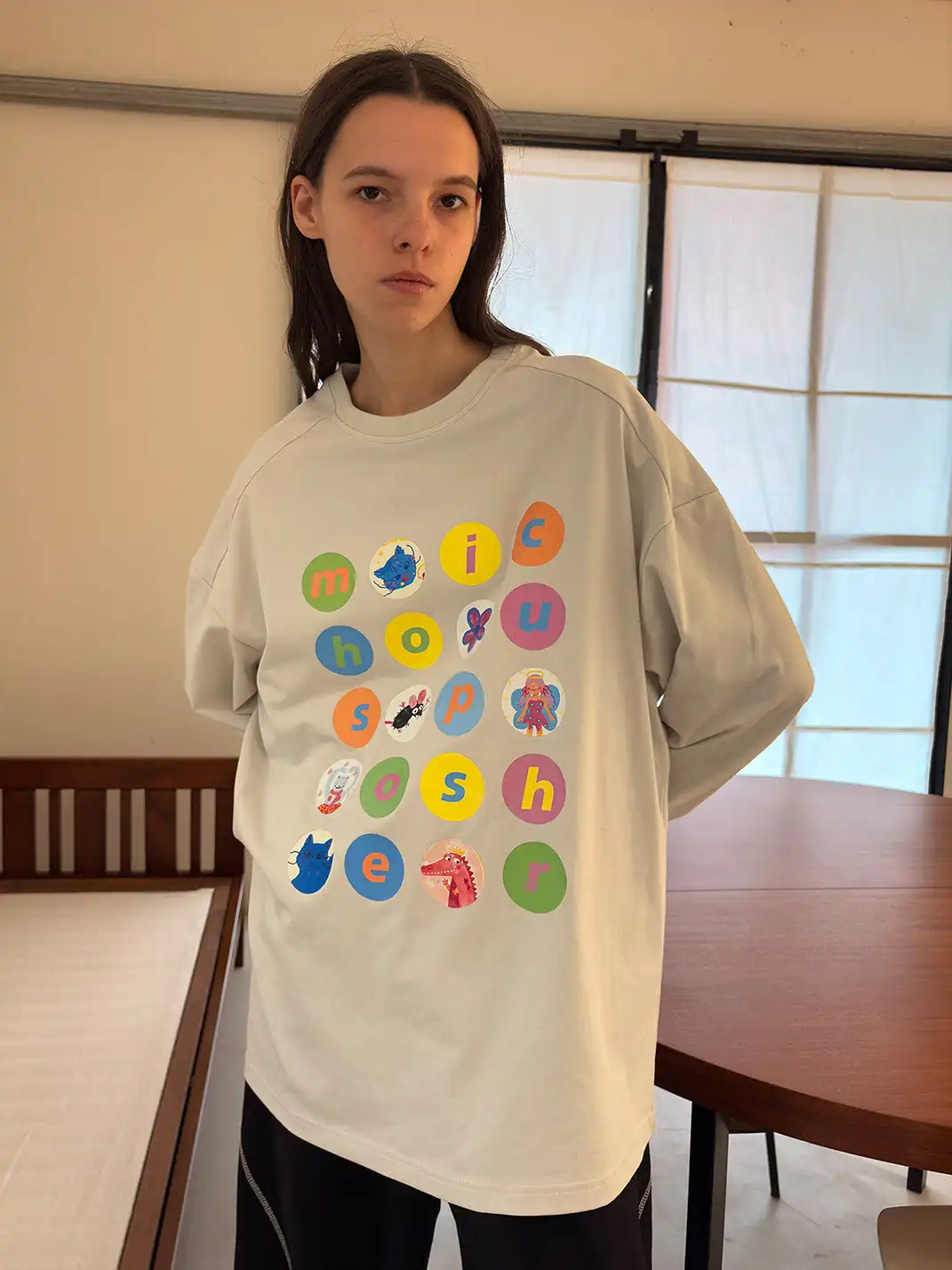 MIICHOUS | Cartoon Polka Dot Cotton Long Sleeve T-Shirt