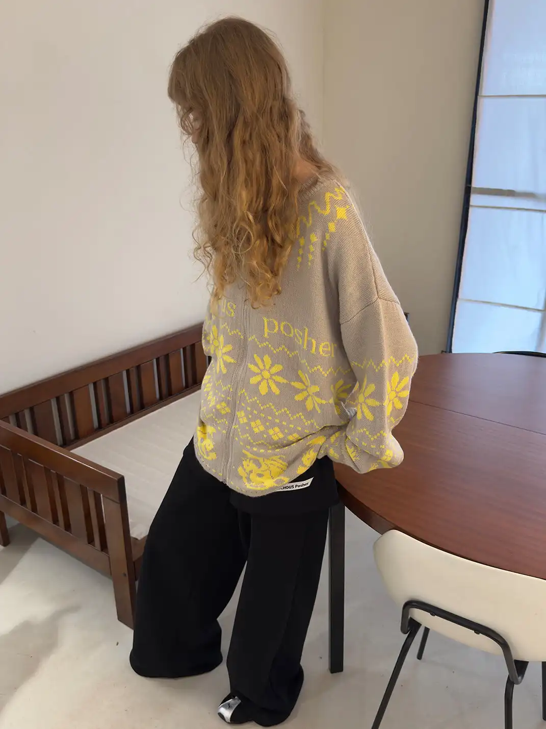 MIICHOUS | Fair Isle Dragon Knit Zip Cardigan