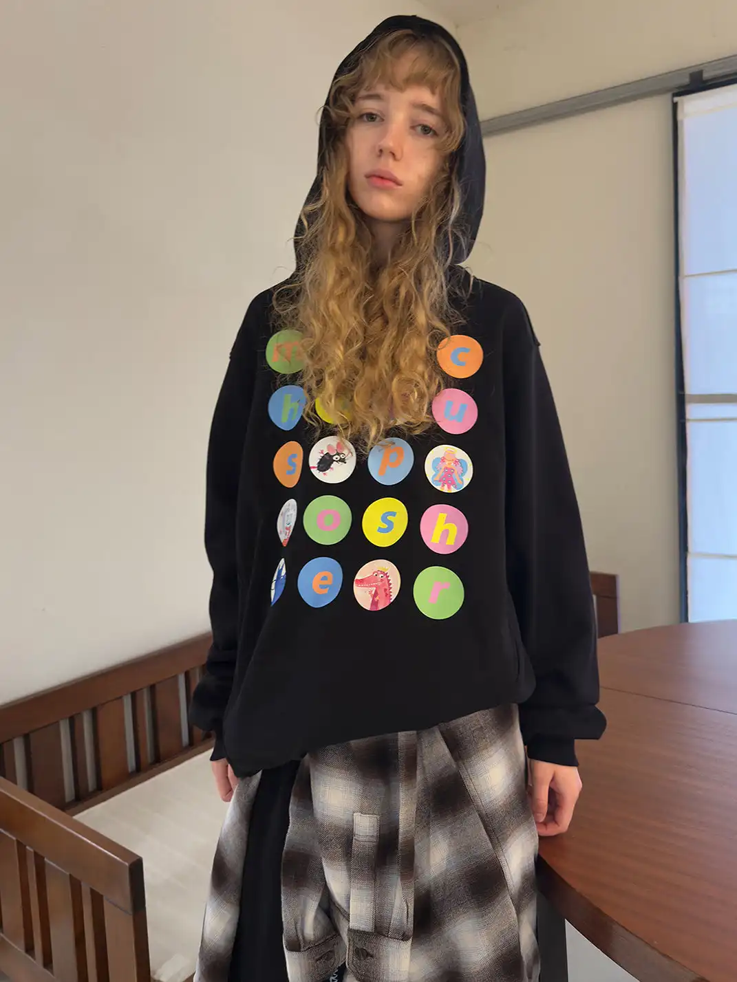MIICHOUS | Cartoon Polka Dot Heavyweight Cotton Hoodie