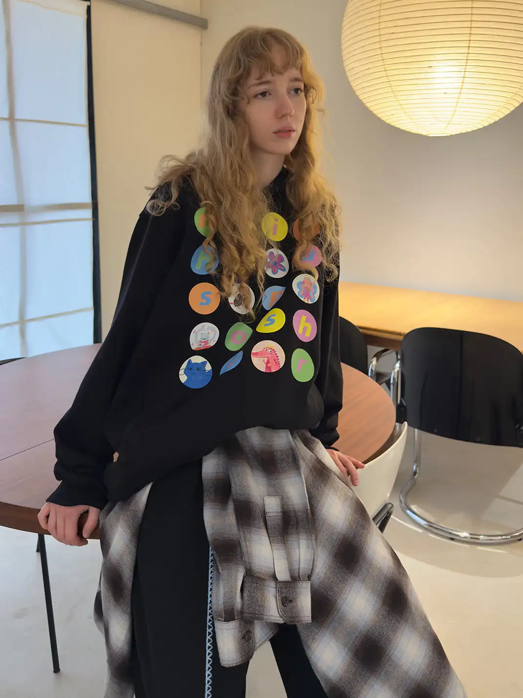 MIICHOUS | Cartoon Polka Dot Heavyweight Cotton Hoodie