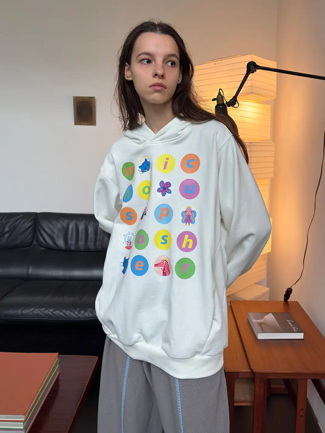 MIICHOUS | Cartoon Polka Dot Heavyweight Cotton Hoodie