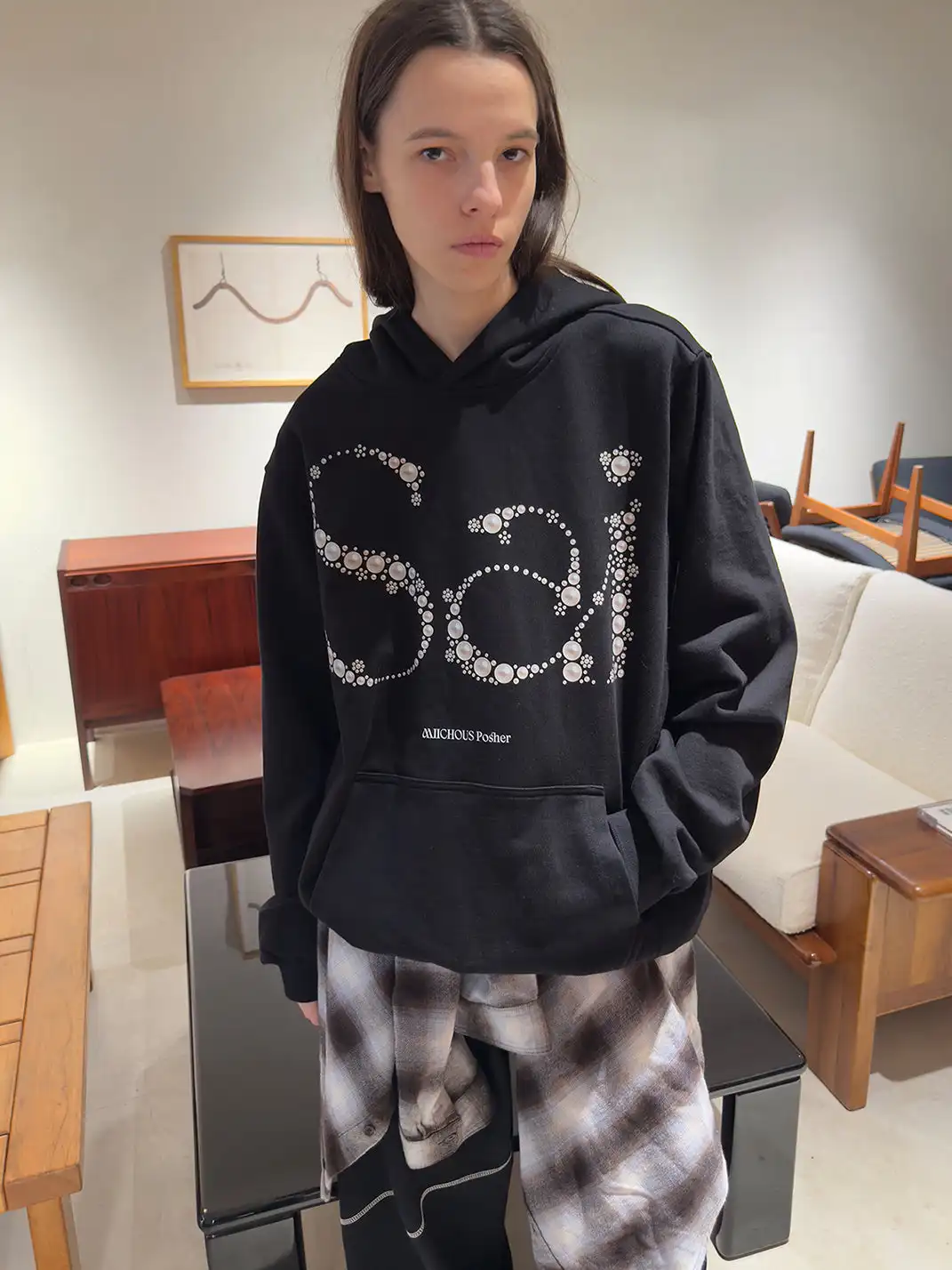 MIICHOUS | Sai Pearl Embellished Heavyweight Hoodie
