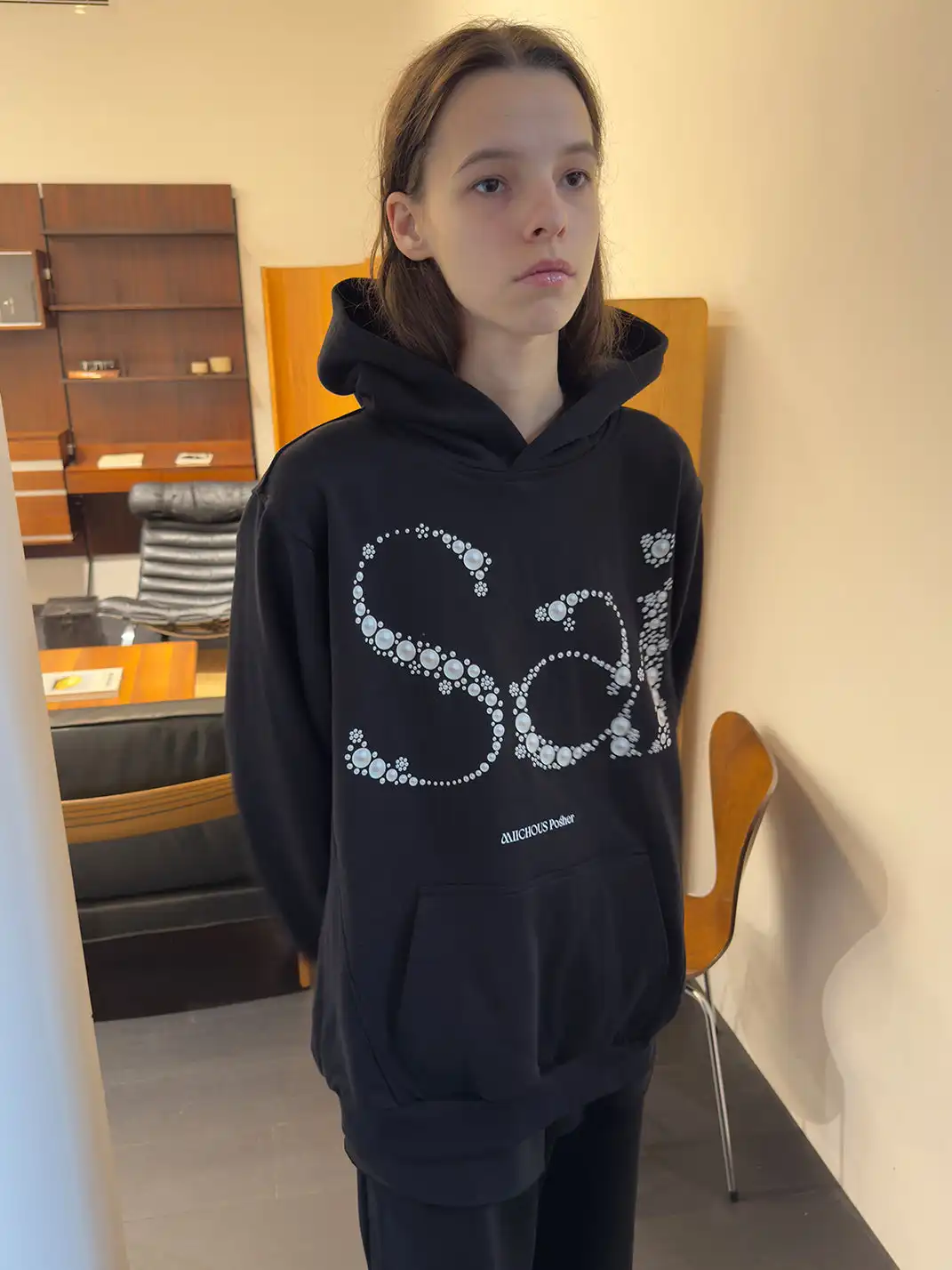 MIICHOUS | Sai Pearl Embellished Heavyweight Hoodie