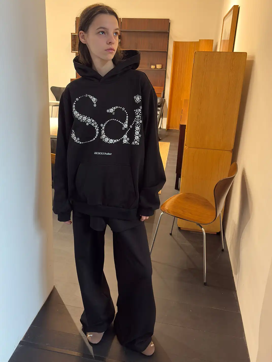 MIICHOUS | Sai Pearl Embellished Heavyweight Hoodie