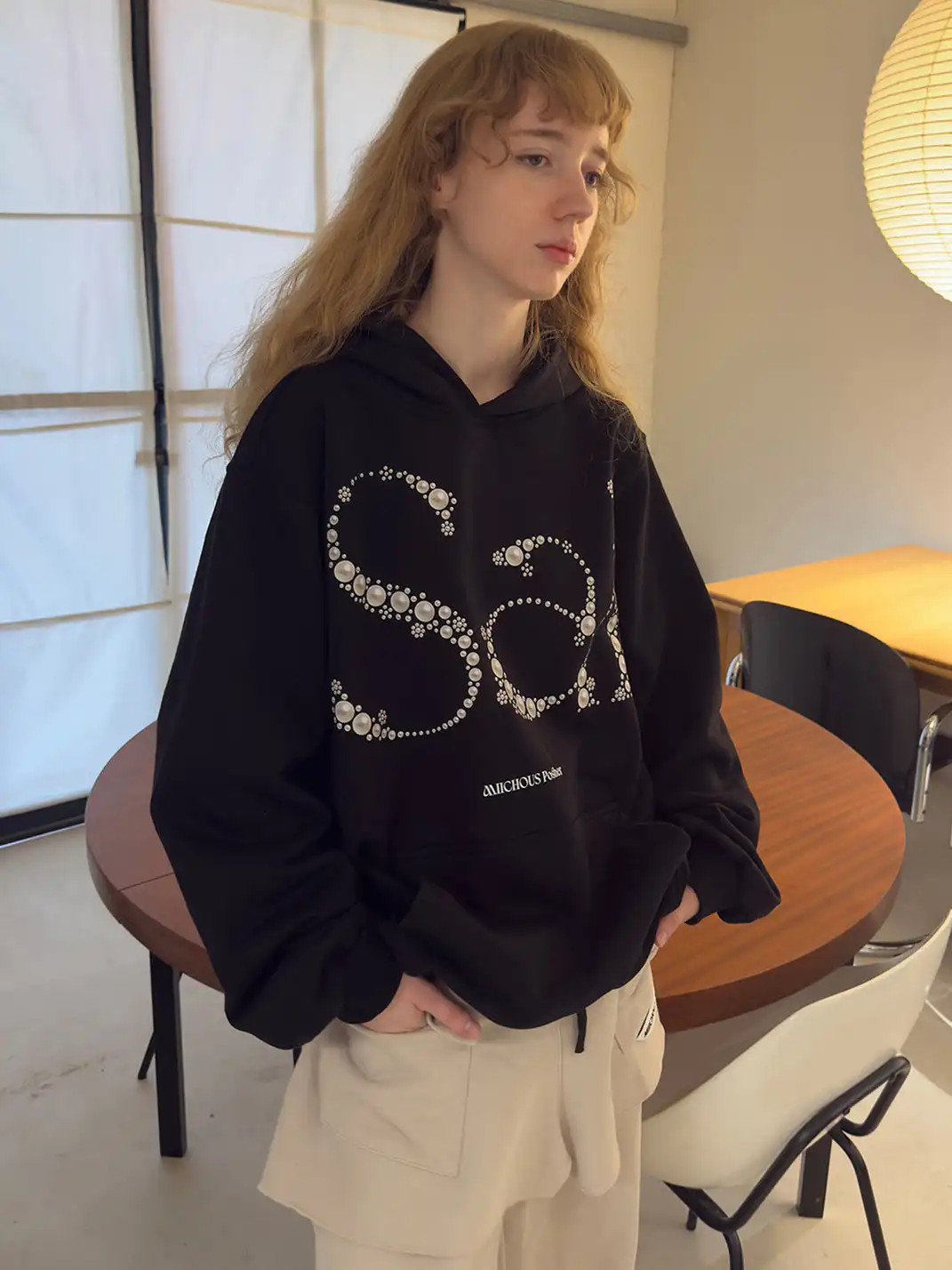 MIICHOUS | Sai Pearl Embellished Heavyweight Hoodie