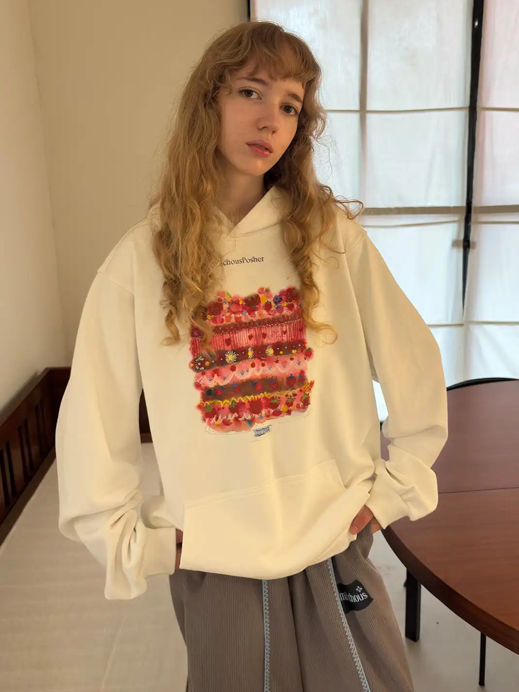 MIICHOUS | Cake Print Heavyweight Cotton Hoodie