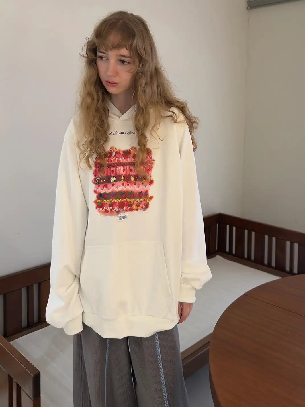 MIICHOUS | Cake Print Heavyweight Cotton Hoodie