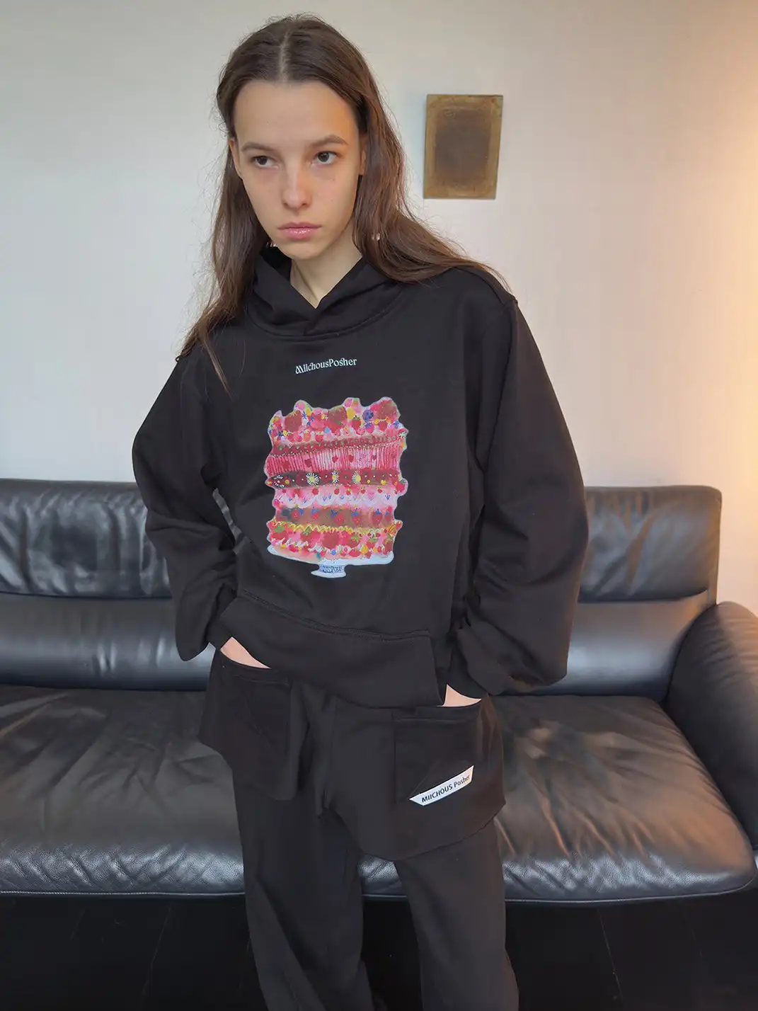 MIICHOUS | Cake Print Heavyweight Cotton Hoodie