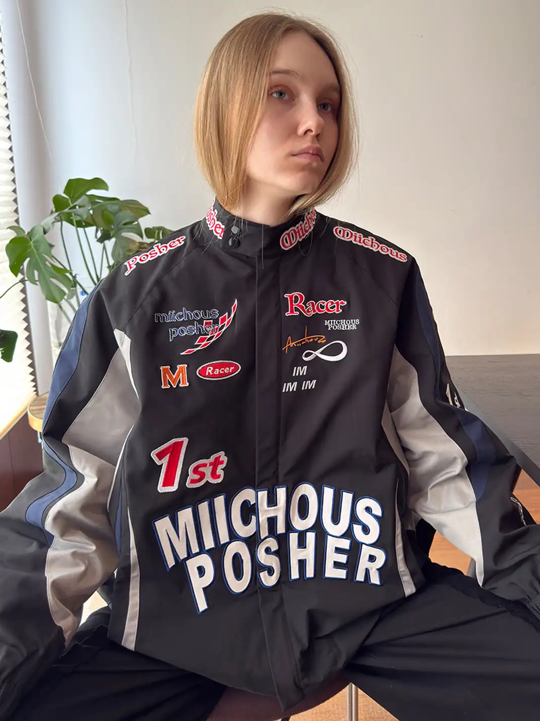 MIICHOUS | Racing Full-Embroidery Heated Padded Jacket