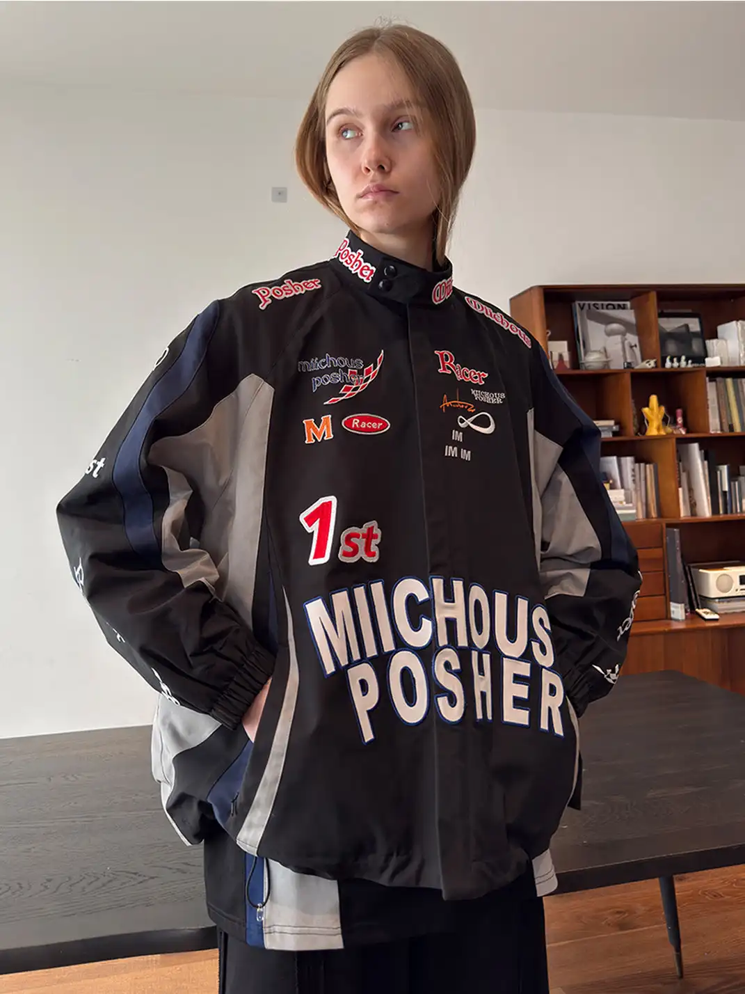 MIICHOUS | Racing Full-Embroidery Heated Padded Jacket
