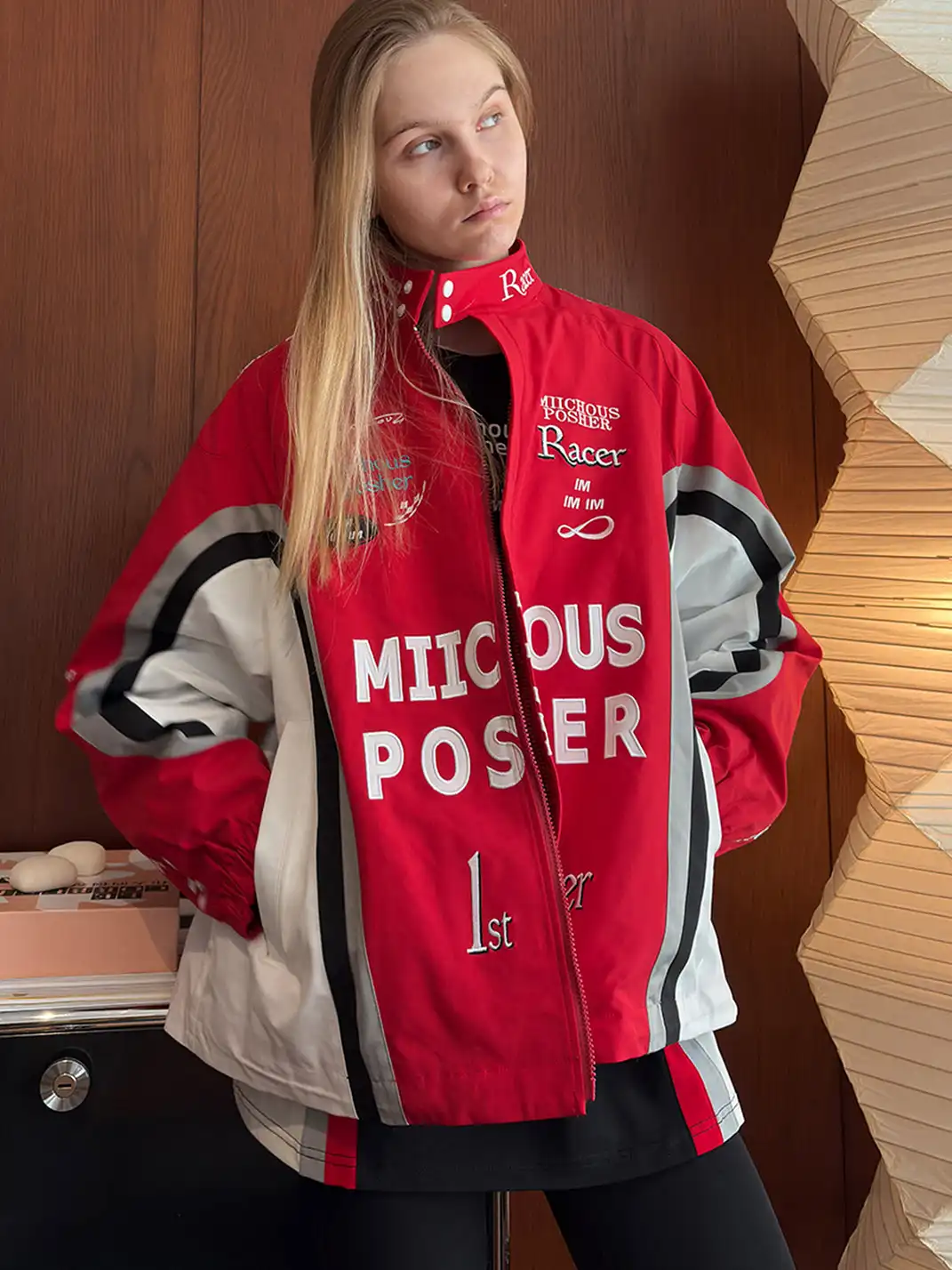 MIICHOUS | Fully Embroidered Racing Padded Jacket