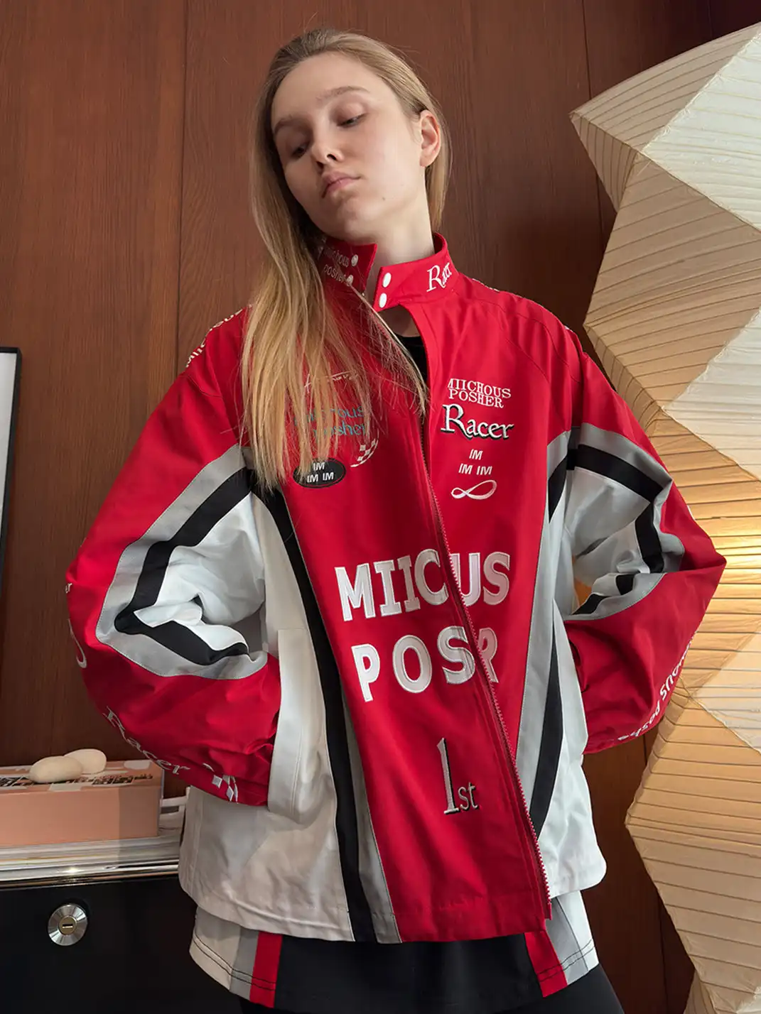 MIICHOUS | Fully Embroidered Racing Padded Jacket