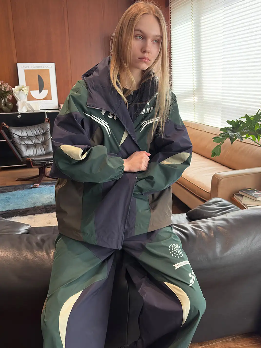 MIICHOUS | Racing Curve Panel Jacket & Pants Set