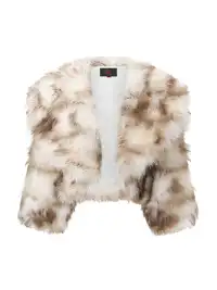 NOLA | Brown Leopard Print Gradient Fur Coat