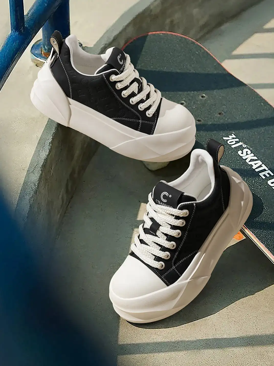 C.BANNER | 4cm Platform Casual Sneakers