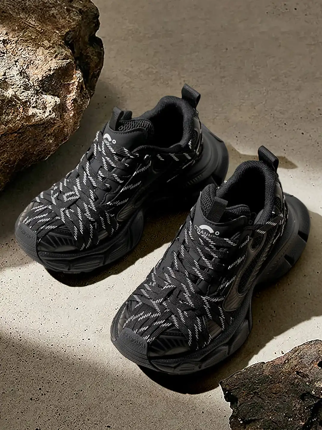 C.BANNER | Black Retro Dad Shoes