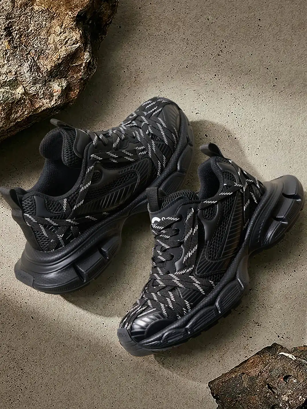 C.BANNER | Black Retro Dad Shoes