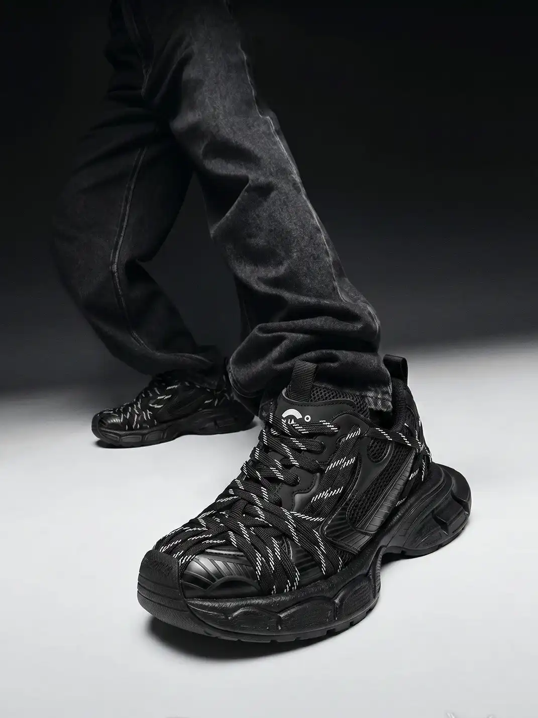 C.BANNER | Black Retro Dad Shoes