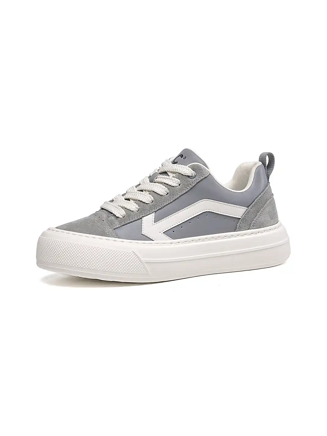C.BANNER | Grey Platform Low-top Sneakers
