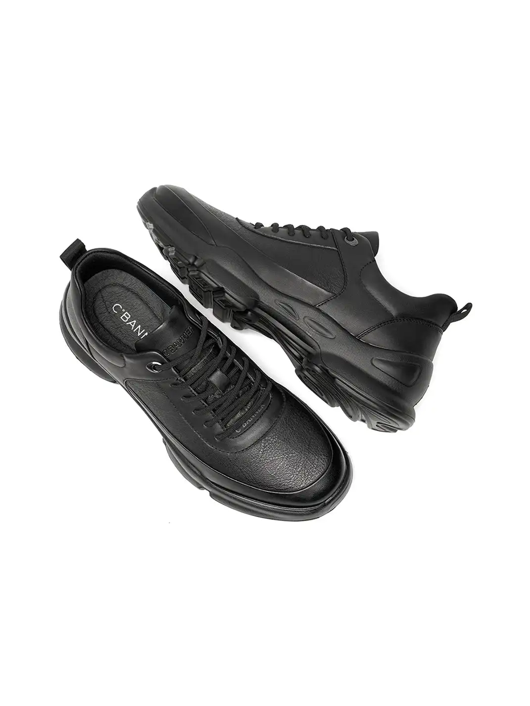 C.BANNER | Chunky Leather Low-Top Sneakers