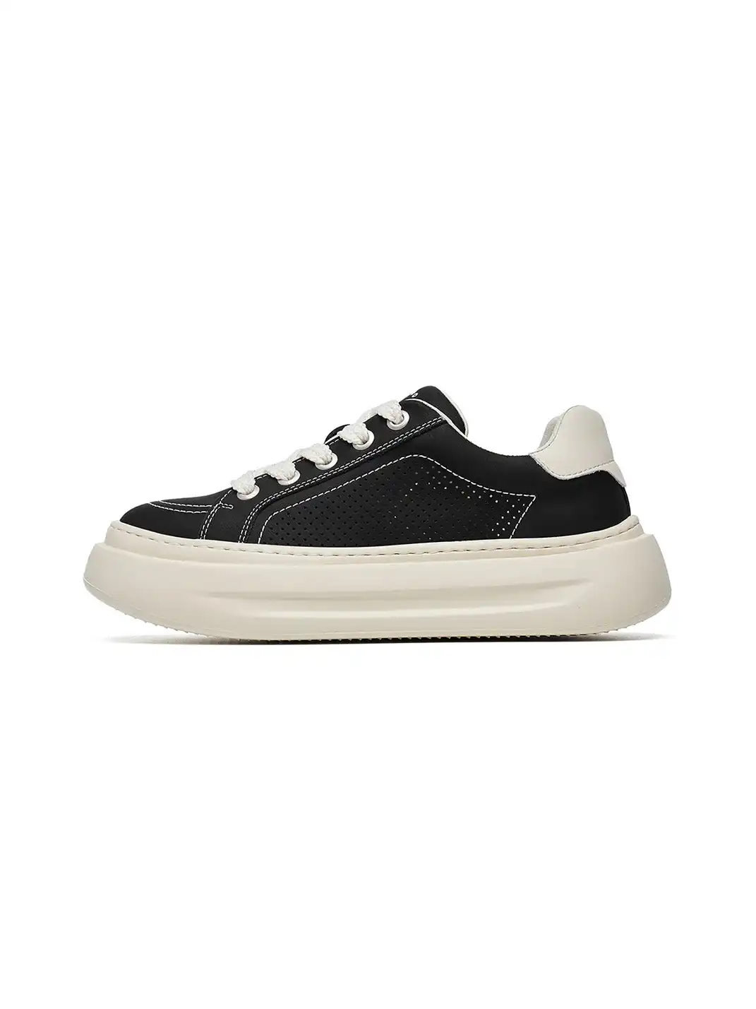 C.BANNER | Stitched Platform Low-Top Sneakers
