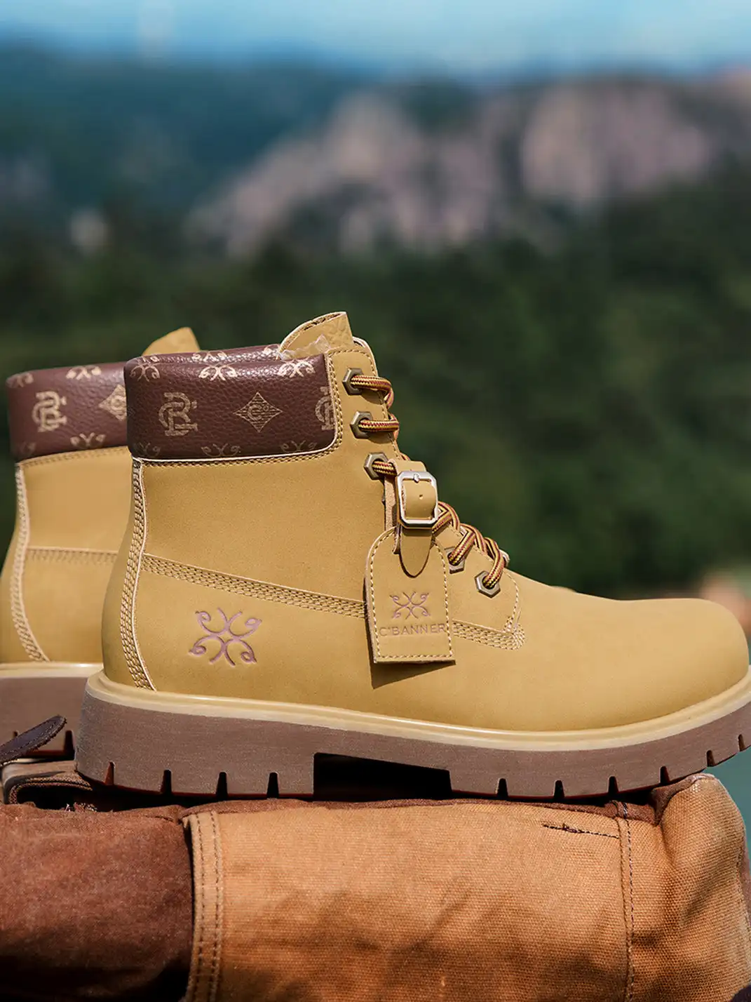 C.BANNER | Lug Sole Lace-Up Ankle Boots