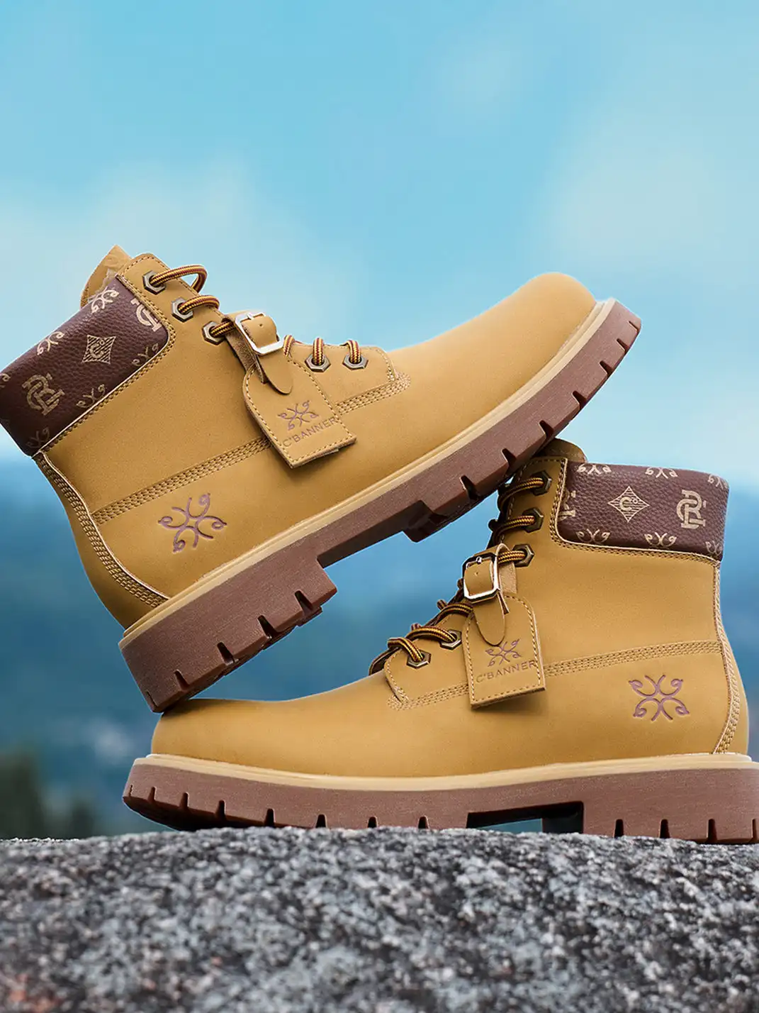 C.BANNER | Lug Sole Lace-Up Ankle Boots