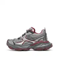 TRUMPPIPE | Burgundy Layered Retro Runner Sneakers