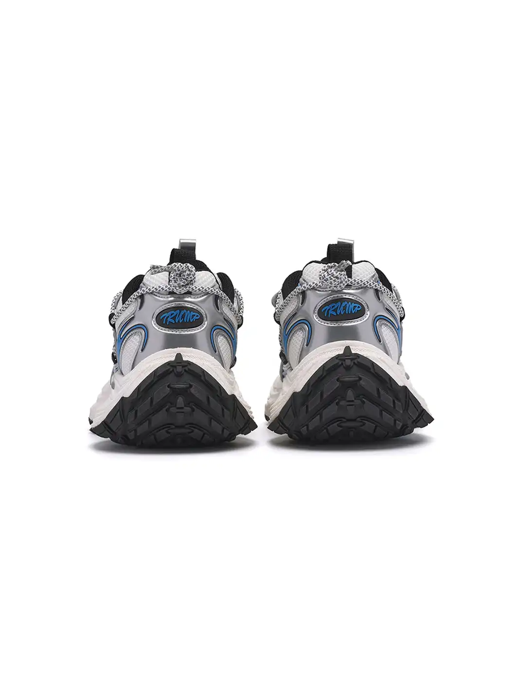 TRUMPPIPE | Grey Chunky Tech Runner Sneakers