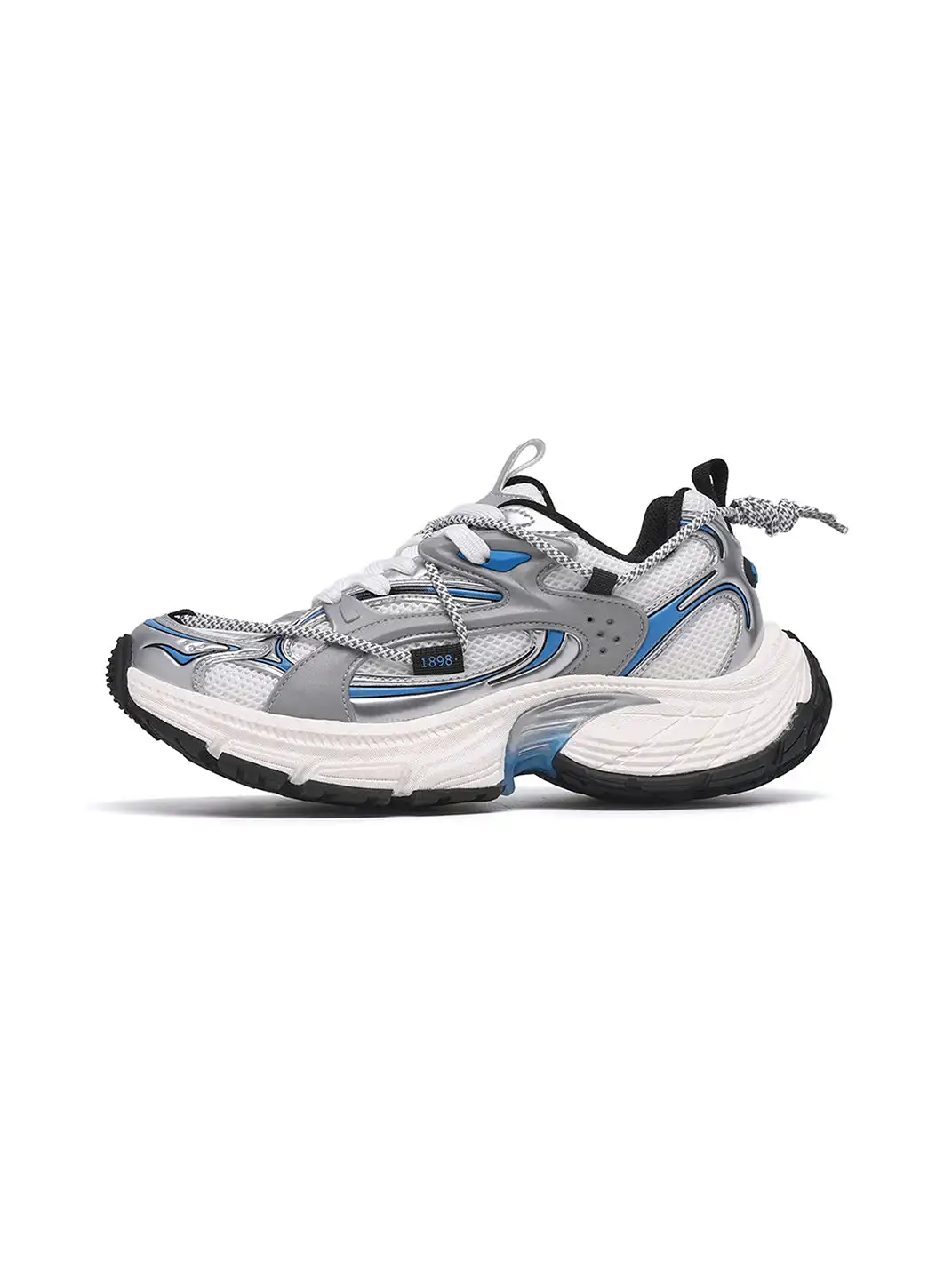 TRUMPPIPE | Grey Chunky Tech Runner Sneakers