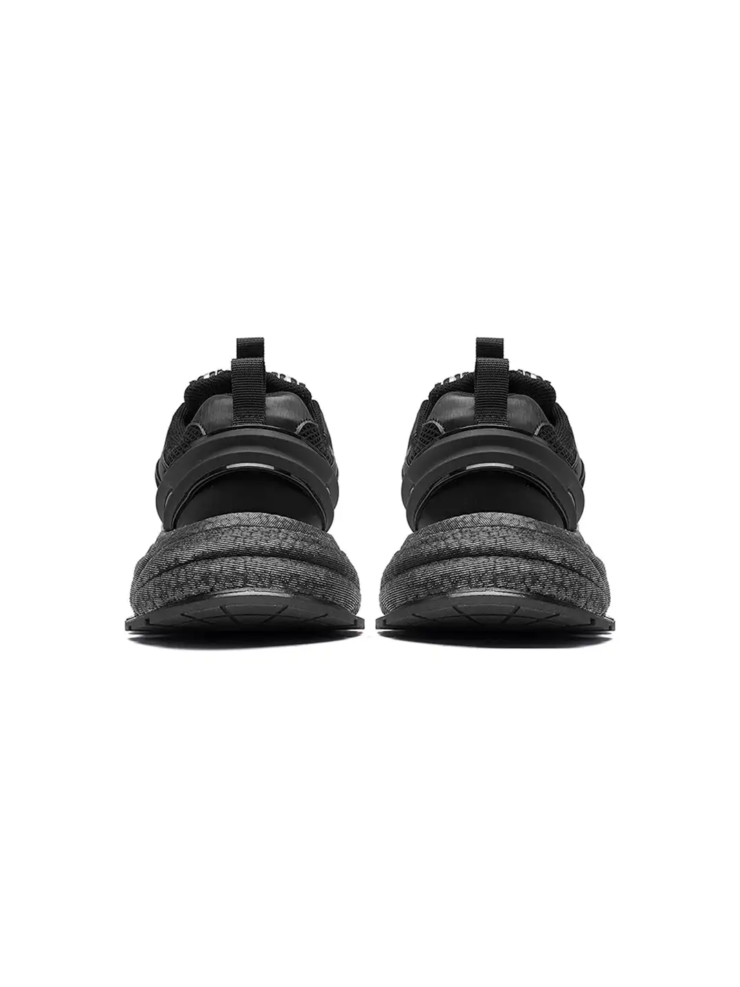 TRUMPPIPE | Black Interlaced Tech Runner Sneakers