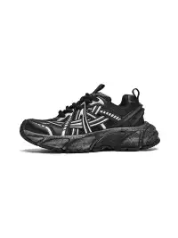 TRUMPPIPE | Black Interlaced Tech Runner Sneakers
