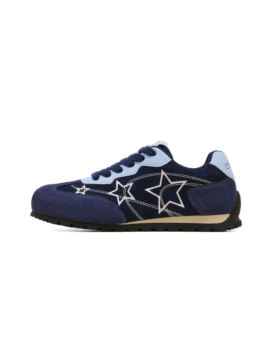 C.BANNER | Blue Star Embroidered Low-Top Sneakers
