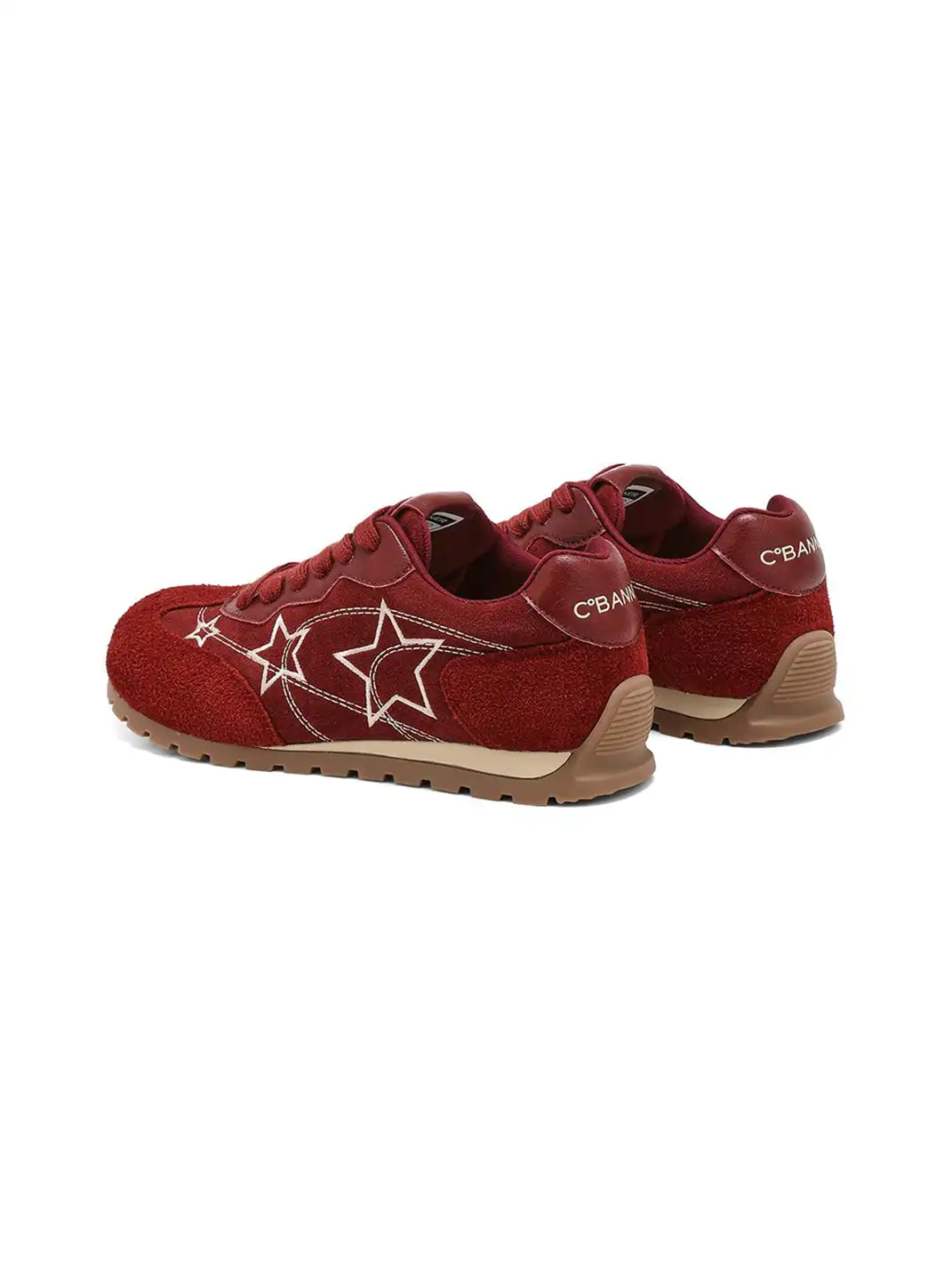 C.BANNER | Red Star Embroidered Low-Top Sneakers