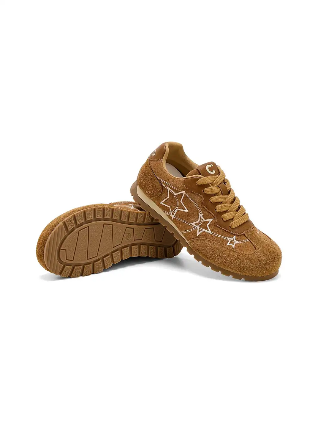 C.BANNER | Camel Star Embroidered Low-Top Sneakers