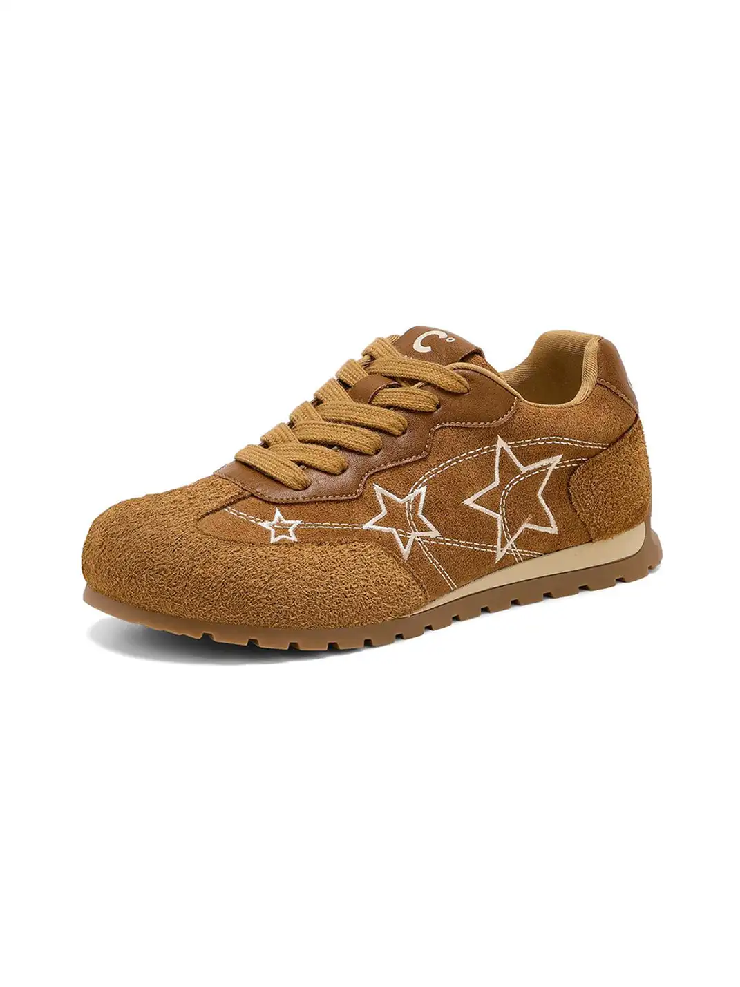 C.BANNER | Camel Star Embroidered Low-Top Sneakers
