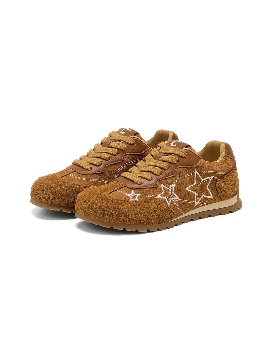 C.BANNER | Camel Star Embroidered Low-Top Sneakers
