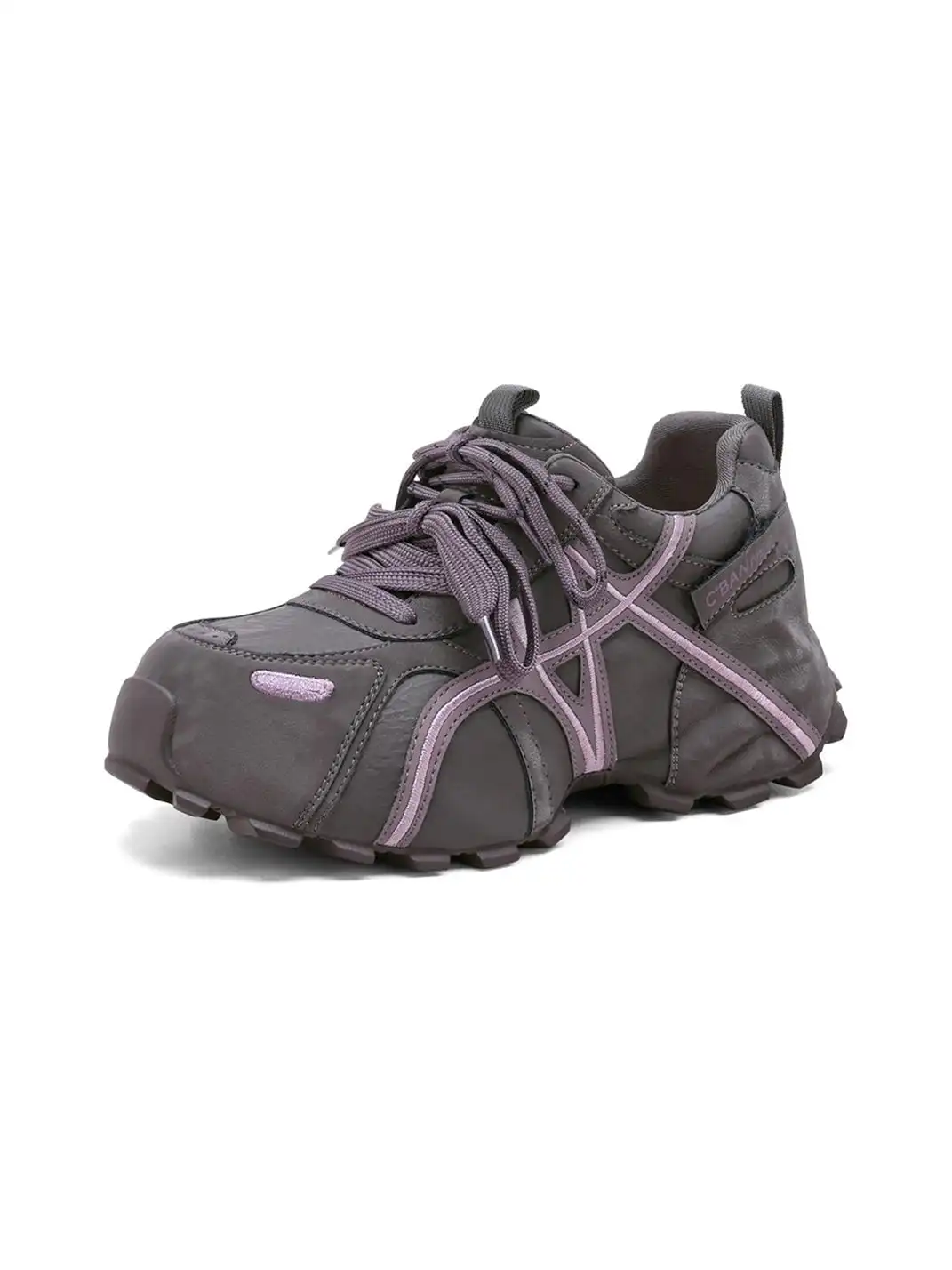 C.BANNER | Purple Cross-Strap Trail Runner Sneakers