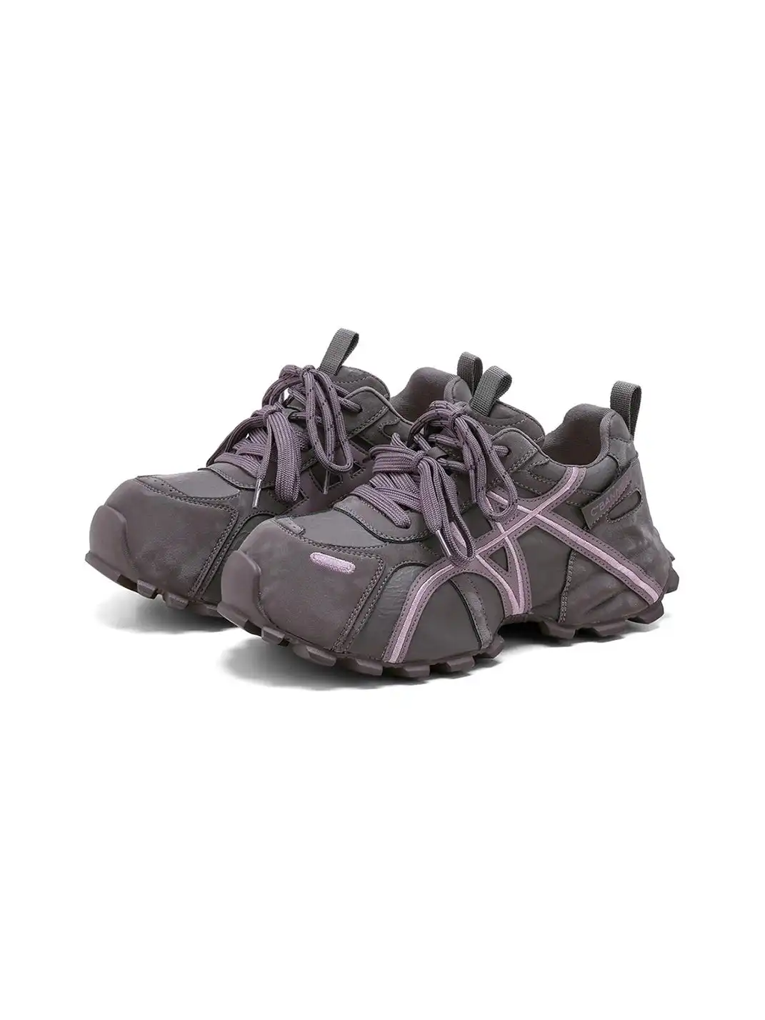 C.BANNER | Purple Cross-Strap Trail Runner Sneakers
