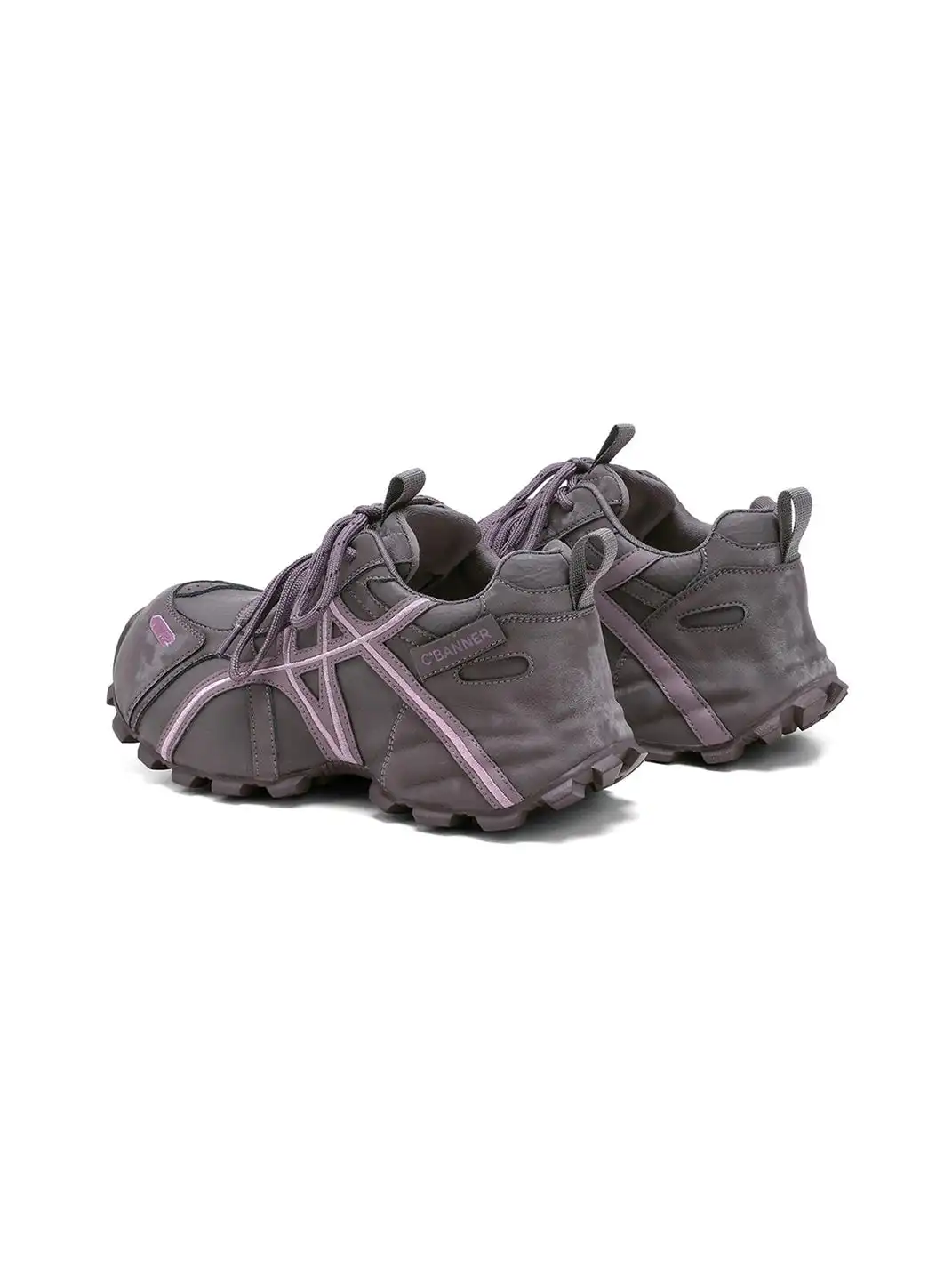 C.BANNER | Purple Cross-Strap Trail Runner Sneakers