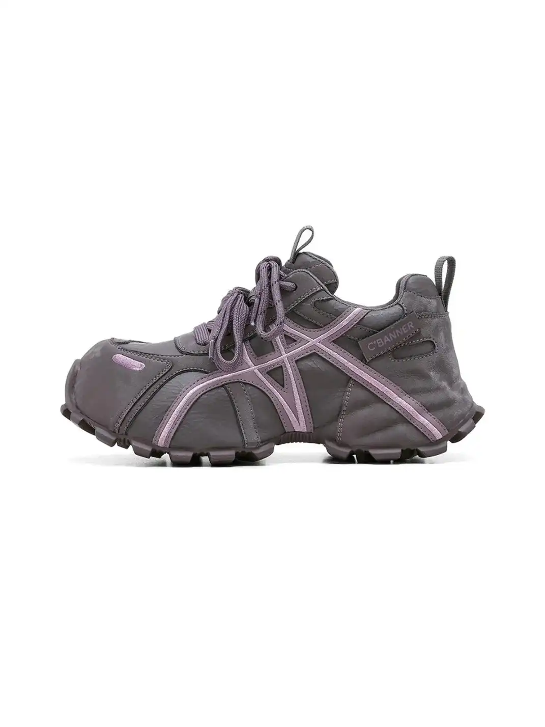 C.BANNER | Purple Cross-Strap Trail Runner Sneakers