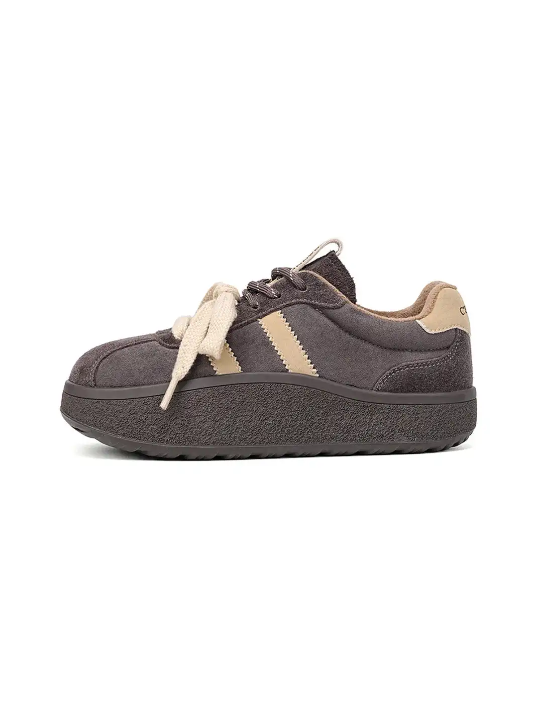 C.BANNER | Gray Suede Platform Sneakers