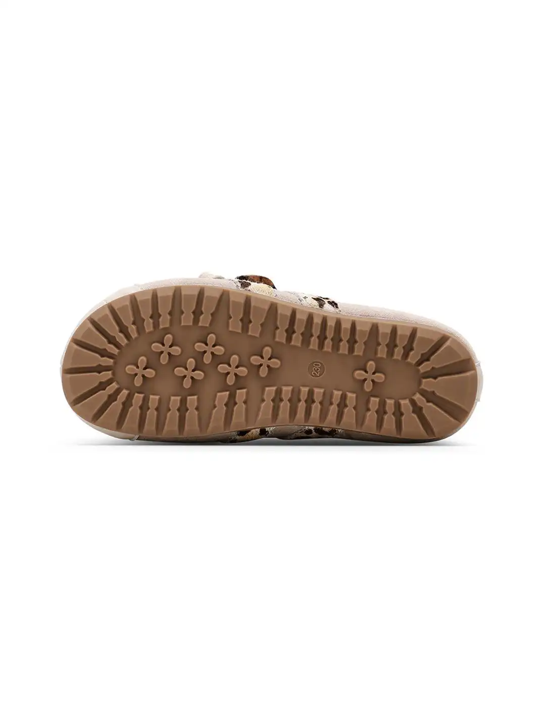 C.BANNER | Beige Leopard Panel Low-Top Sneakers