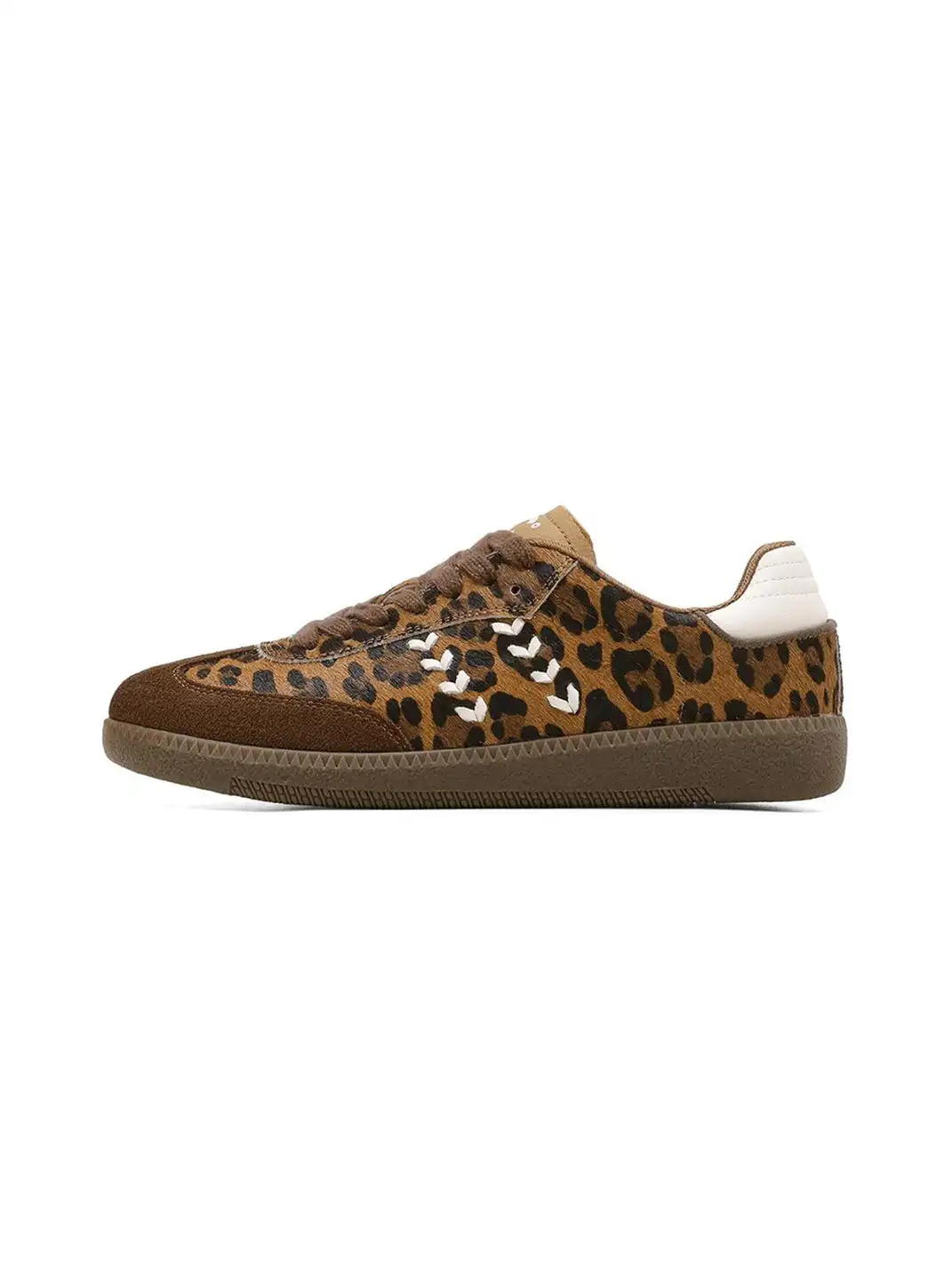 C.BANNER | Brown Leopard Low-Top Sneakers