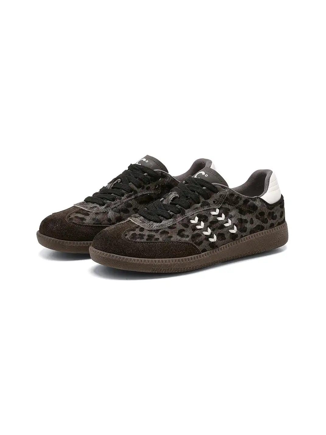 C.BANNER | Green Leopard Low-Top Sneakers