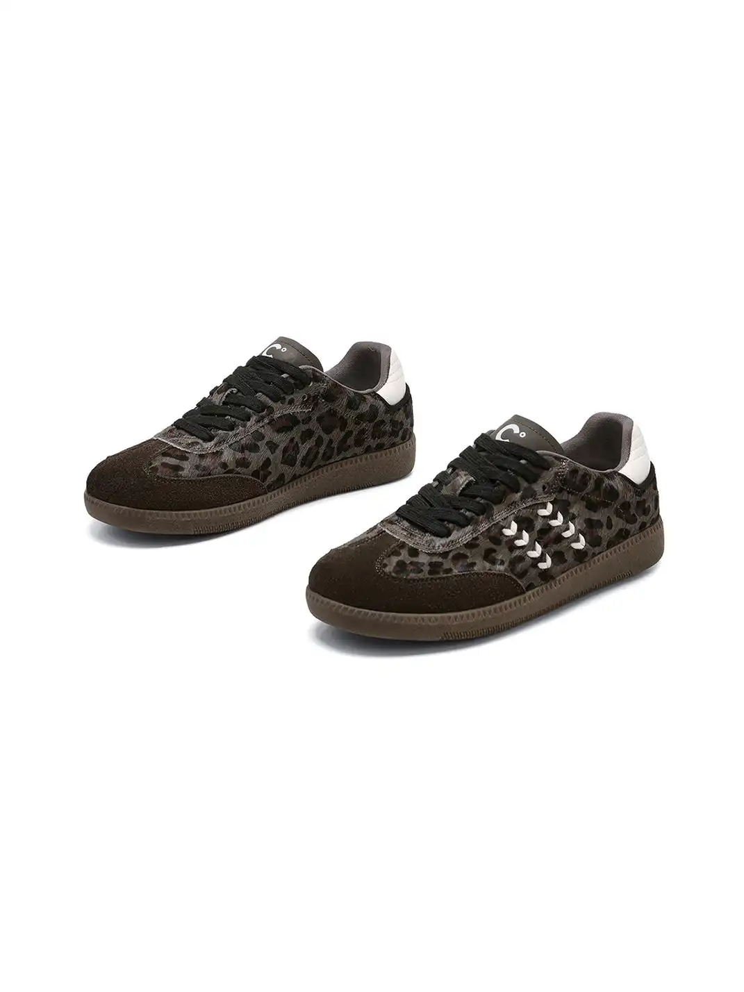 C.BANNER | Green Leopard Low-Top Sneakers