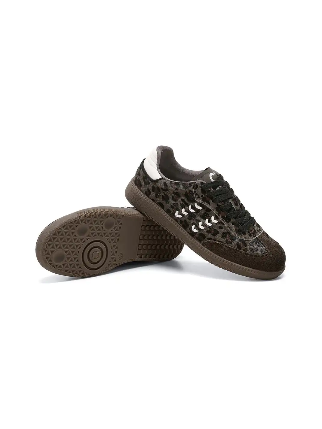 C.BANNER | Green Leopard Low-Top Sneakers